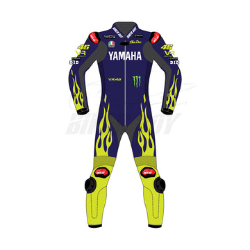 Valentino Rossi 2024 Yamaha MotoGP Racing Suit – Premium Leather, CE Armor, and Flexible Design for Maximum Protection and Comfort