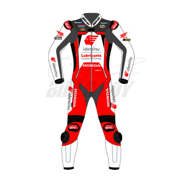 Somkiat Chantra 2025 LCR Honda MotoGP Racing Suit - Official #35 with CE Armor and Premium Leather Protection
