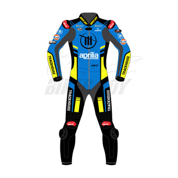 Ai Ogura 2025 MotoGP Aprilia Trackhouse Racing Suit - Official Leather Gear with CE Protection, #79