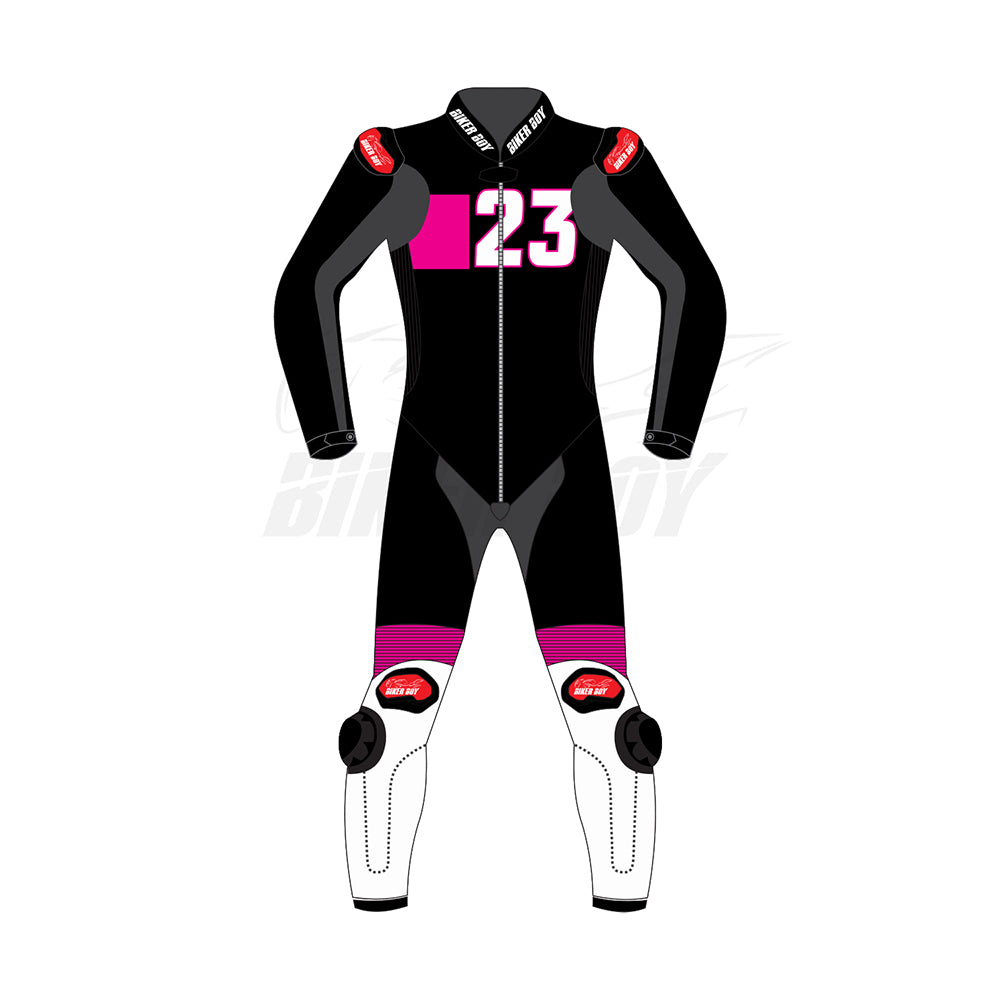 Enea Bastianini 2024 MotoGP Winter Test Racing Suit - Official Ducati Leather Gear, #23 with CE Protection for Maximum Safety