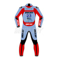 Authentic 2022 Ducati Gresini MotoGP Suit Worn by Enea Bastianini at Le Mans – Premium Cowhide Leather Track Racing Gear with Safety Protectors