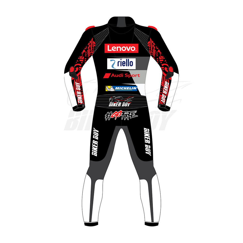 Francesco Bagnaia 2023 Ducati MotoGP Winter Test Suit | Premium Leather Protection for Track Racing