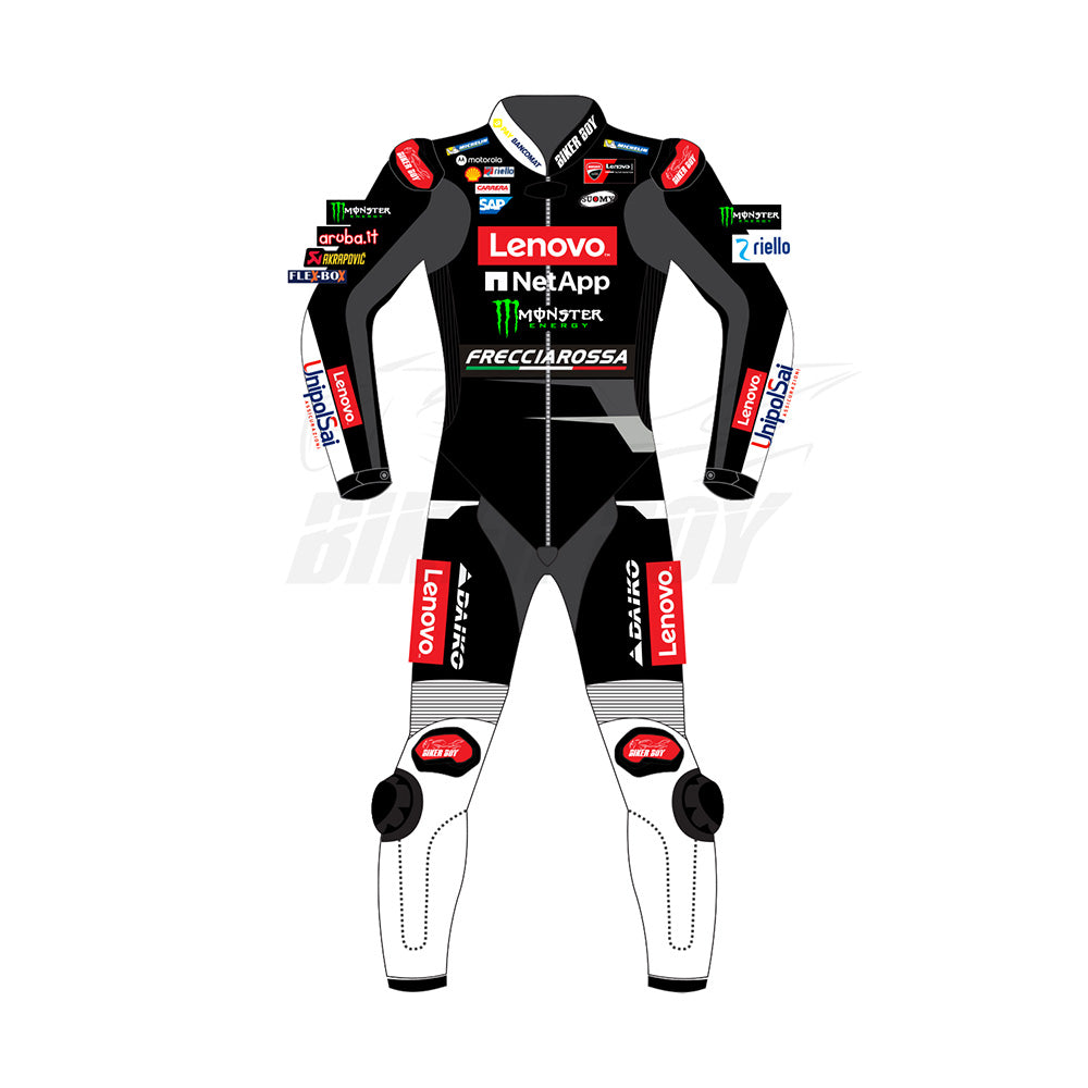 Francesco Bagnaia 2023 Ducati MotoGP Winter Test Suit | Premium Leather Protection for Track Racing