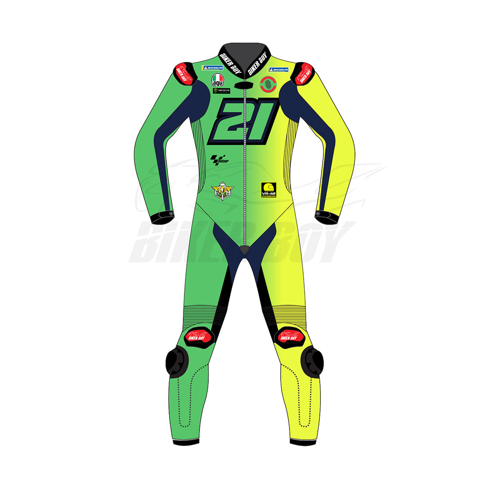 Franky 2024 MotoGP Winter Test Leather Race Suit - Official #20, Ducati Racing Gear