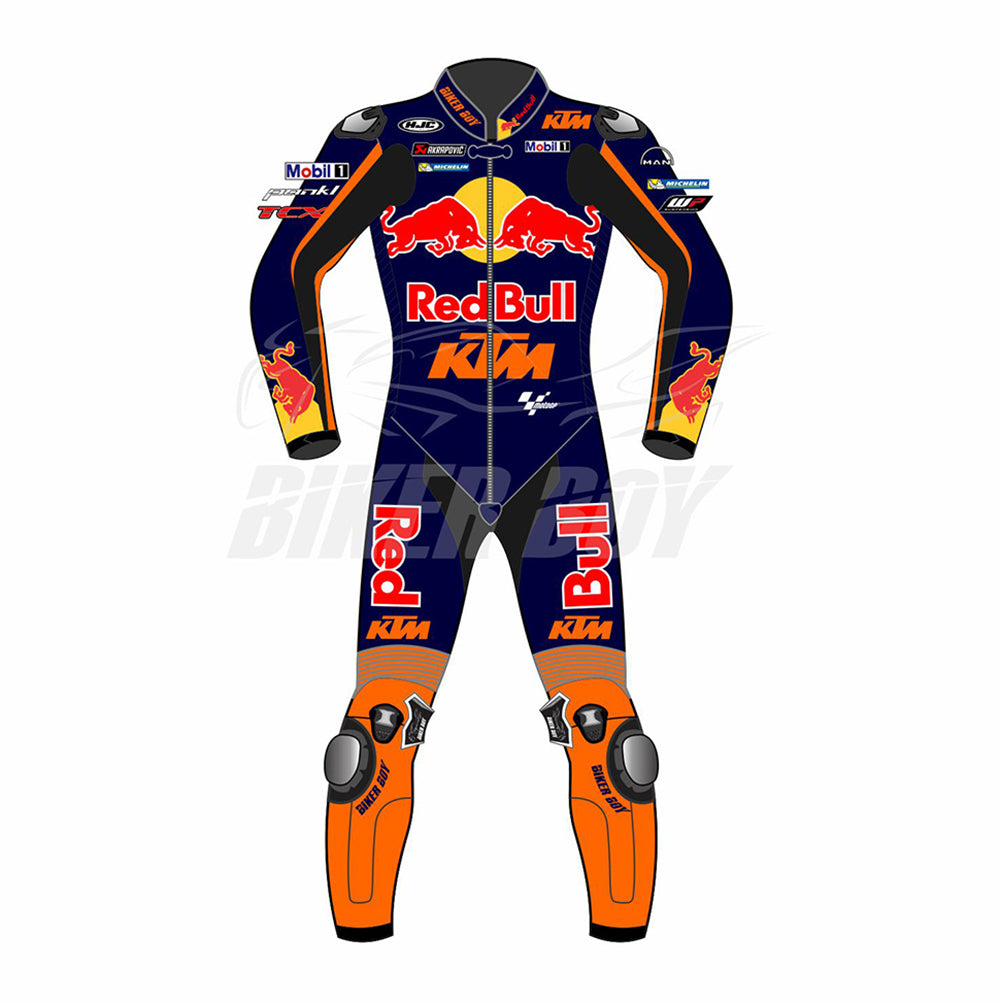 Brad Binder 2023 KTM Red Bull MotoGP Race Suit – Full leather gear designed for top-tier protection and performance, offering premium comfort and safety for Brad Binder in the 2023 MotoGP season.