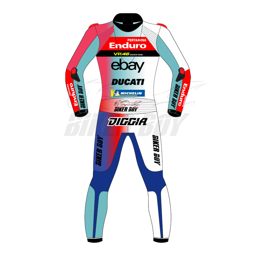 Fabio Di Giannantonio 2025 Official MotoGP Racing Suit #21 - VR46 Enduro Leather Gear for Professional Riders