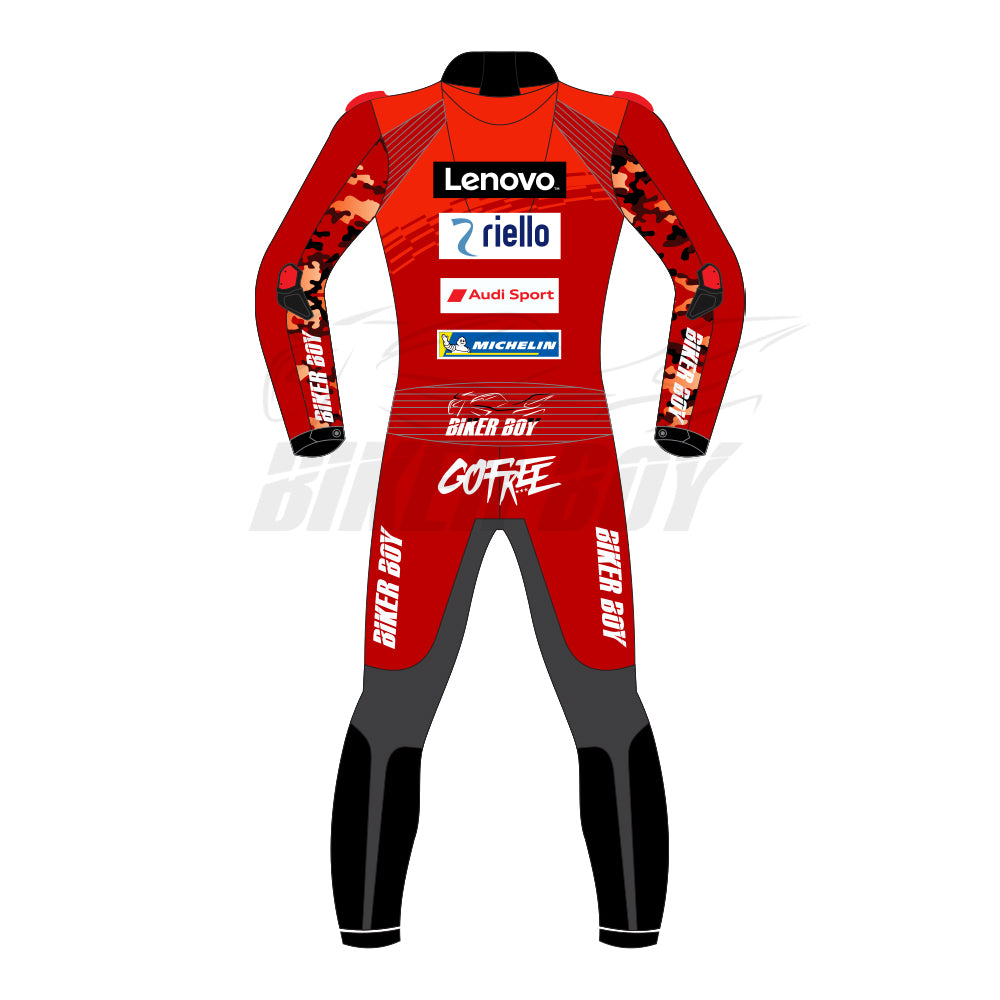 Francesco Bagnaia 2025 Ducati MotoGP Leather Race Suit Official #63 - Premium Racing Gear