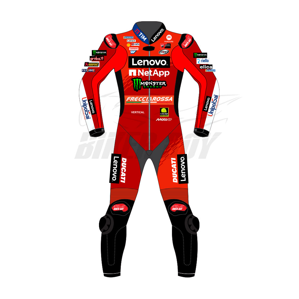 Francesco Bagnaia 2025 Ducati MotoGP Leather Race Suit Official #63 - Premium Racing Gear