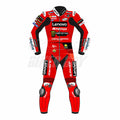 Francesco Bagnaia 2023 MotoGP Racing Suit – Lenovo Ducati Red, designed for peak performance and protection, offering premium leather construction for high-speed racing in the MotoGP 2023 season.