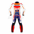 2023 Marc Marquez Repsol Honda MotoGP Race Suit – Premium full leather racing suit offering maximum comfort, safety, and agility for Marc Marquez during the 2023 MotoGP World Championship.