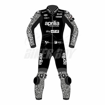 Aprilia Racing 2023 MotoGP Full Leather Race Suit – Professional-grade full leather gear designed for maximum protection, performance, and comfort, crafted for the 2023 MotoGP season.