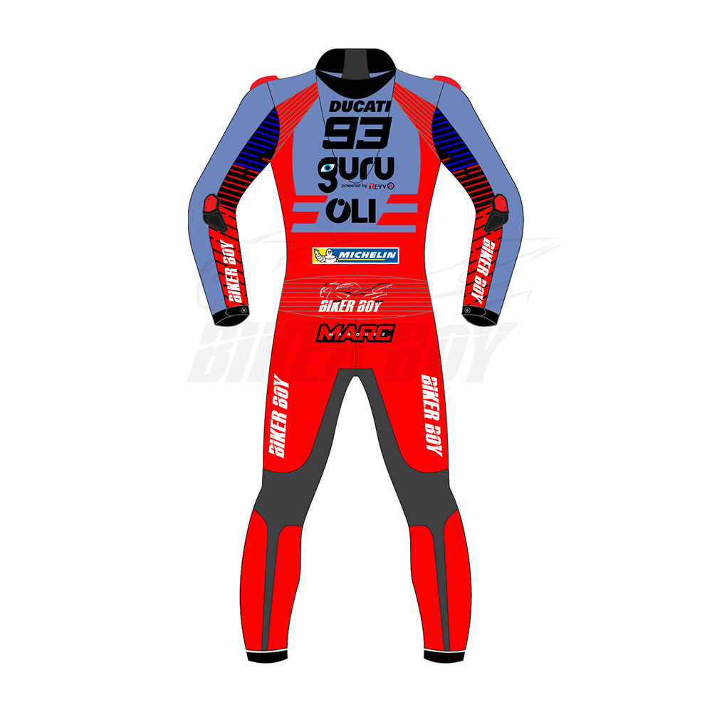 Marc Marquez 2024 Ducati MotoGP Suit | Premium Racing Gear with CE Armor and Ventilation