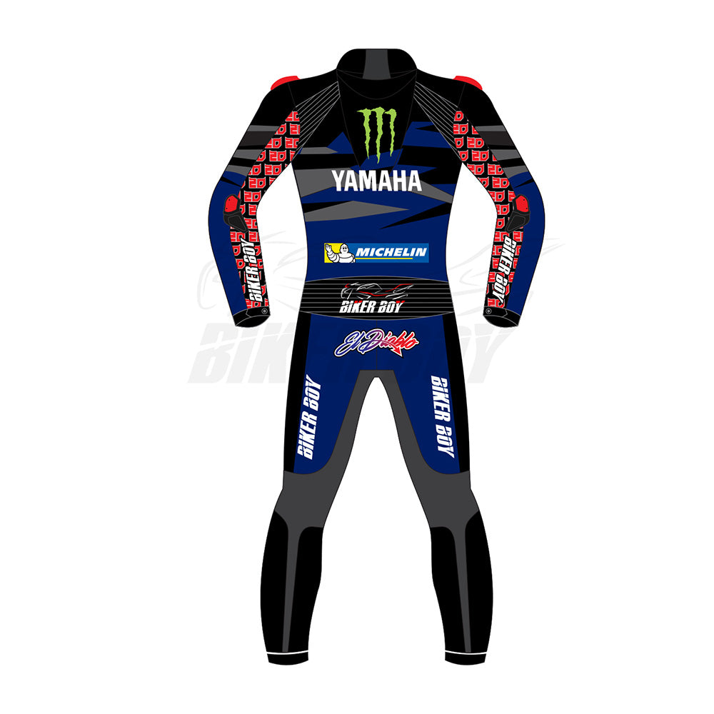 Fabio Quartararo 2024 Yamaha MotoGP Racing Suit – Monster Energy Edition with CE Armor for Maximum Protection