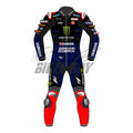 Fabio Quartararo 2023 Yamaha MotoGP Race Suit – Full leather gear designed for ultimate protection, comfort, and performance, crafted for Fabio Quartararo in the 2023 MotoGP season.