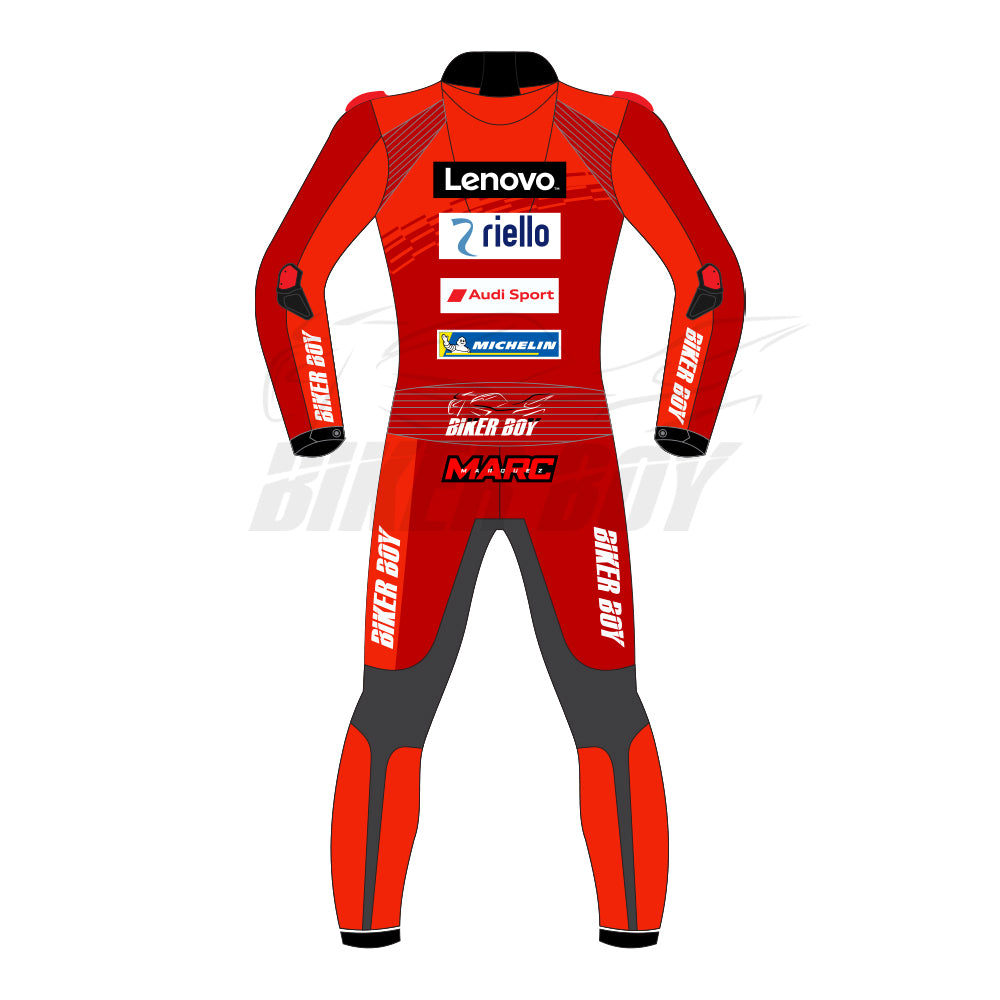 Marc Marquez 2025 MotoGP Ducati Leather Race Suit - Official #93 with CE-Certified Protection and Ergonomic Fit