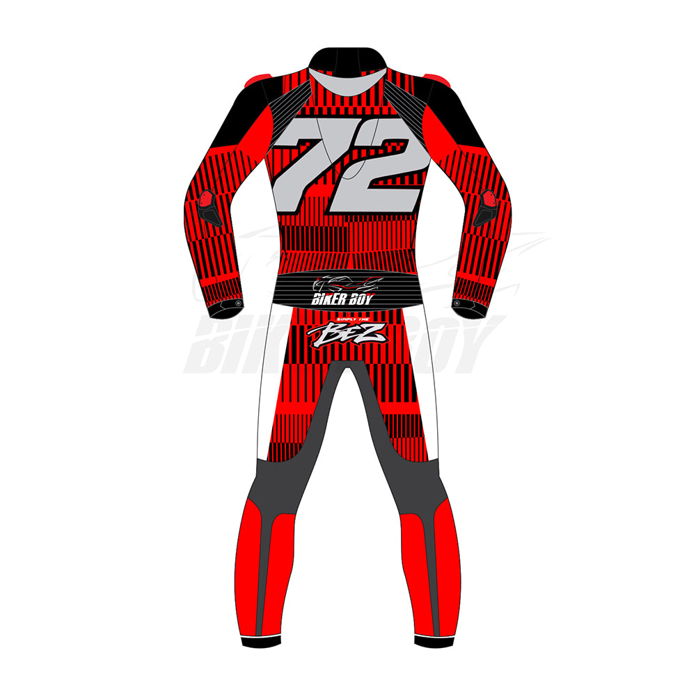 Marco Bezzecchi 72 2024 MotoGP Winter Test Racing Suit for Men - Professional Leather Motorcycle Gear with CE Armor
