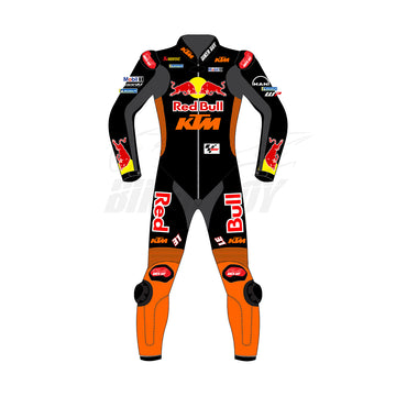 Pedro Acosta 2024 KTM MotoGP Racing Suit - Professional Leather Winter Test Gear with CE Armor and Ventilation