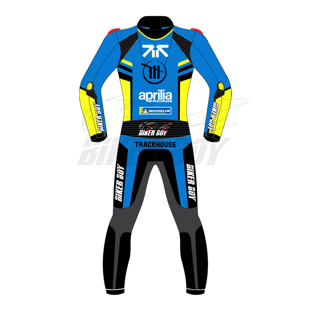 Raul Fernandez 2025 MotoGP Aprilia Leather Race Suit - Official #23 with CE Armor and Performance Design