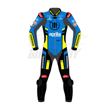 Raul Fernandez 2025 MotoGP Aprilia Leather Race Suit - Official #23 with CE Armor and Performance Design