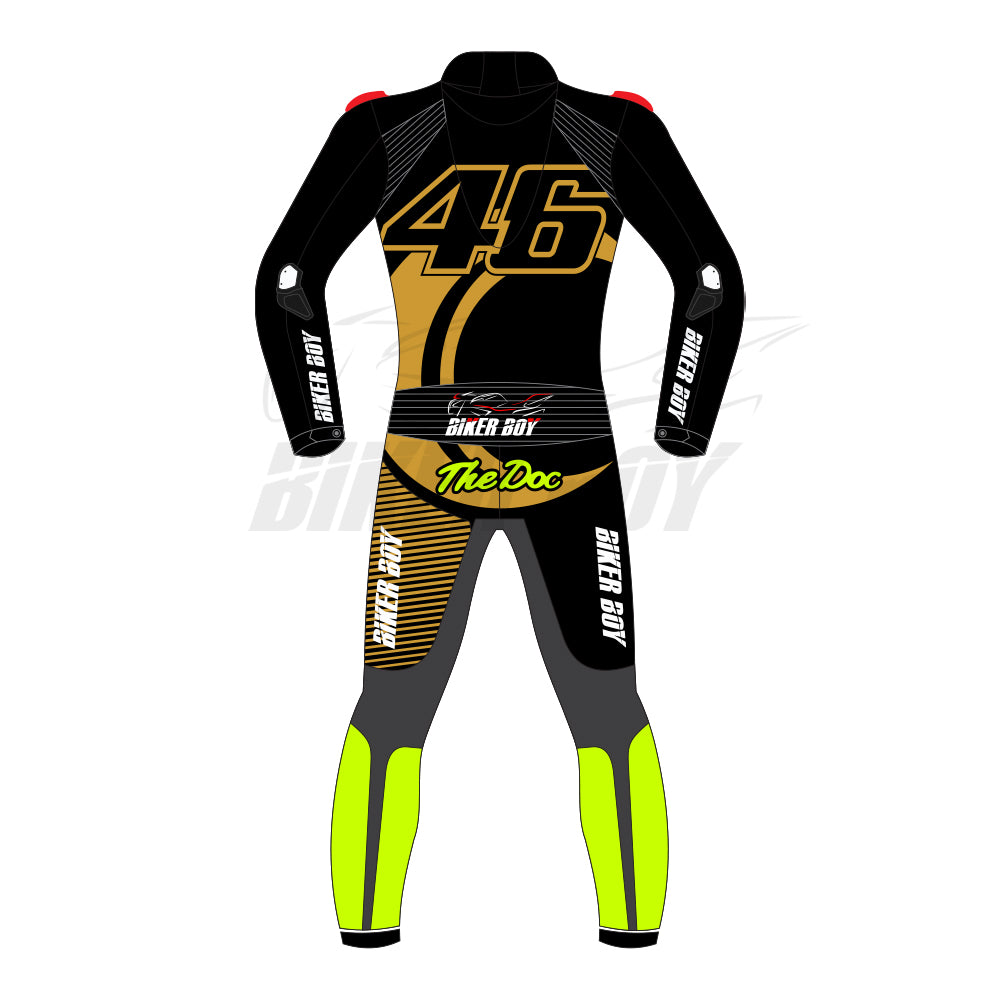 Valentino Rossi 2025 Birthday Racing Suit - Official #46 with CE Armor and Premium Leather for Maximum Track Protection
