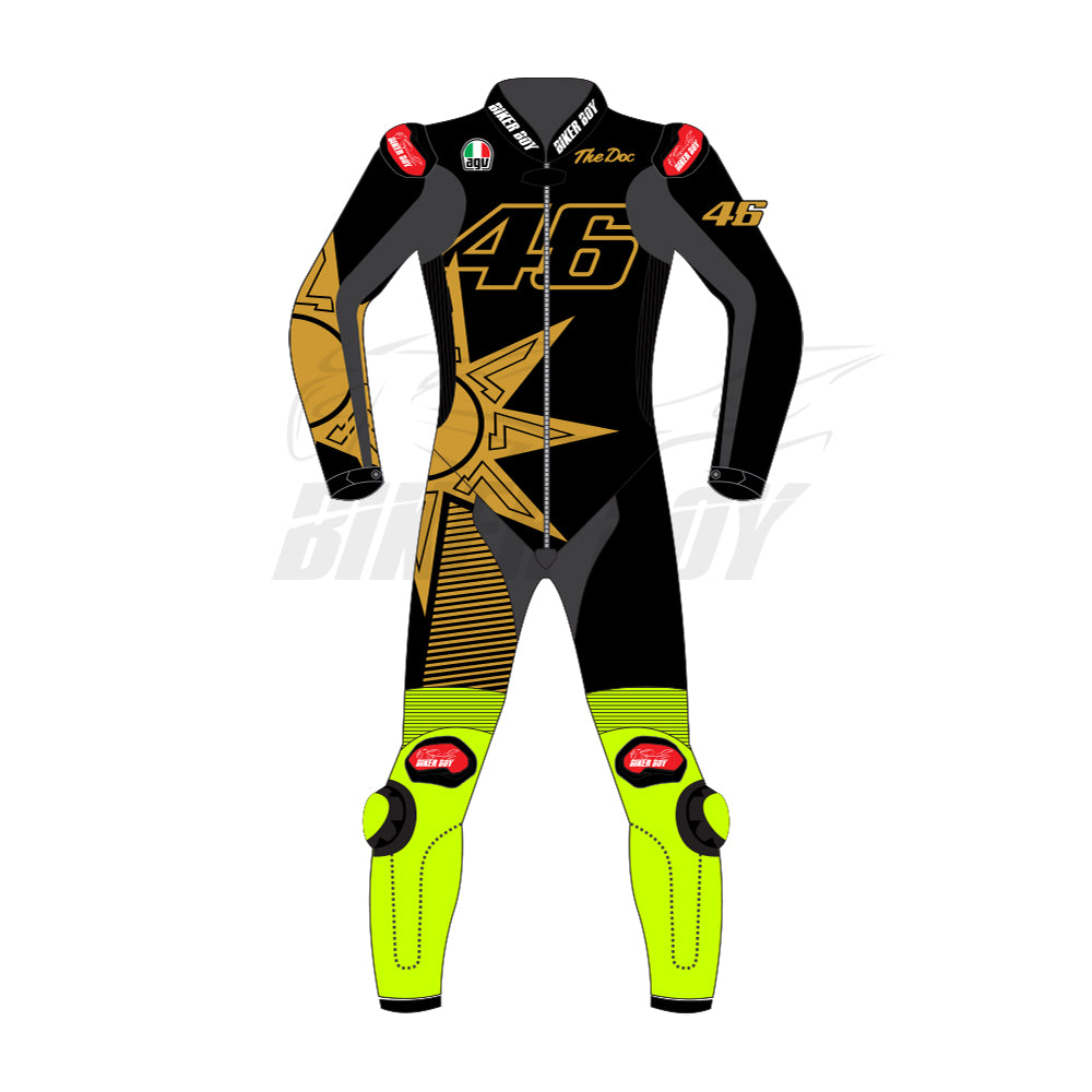 Valentino Rossi 2025 Birthday Racing Suit - Official #46 with CE Armor and Premium Leather for Maximum Track Protection