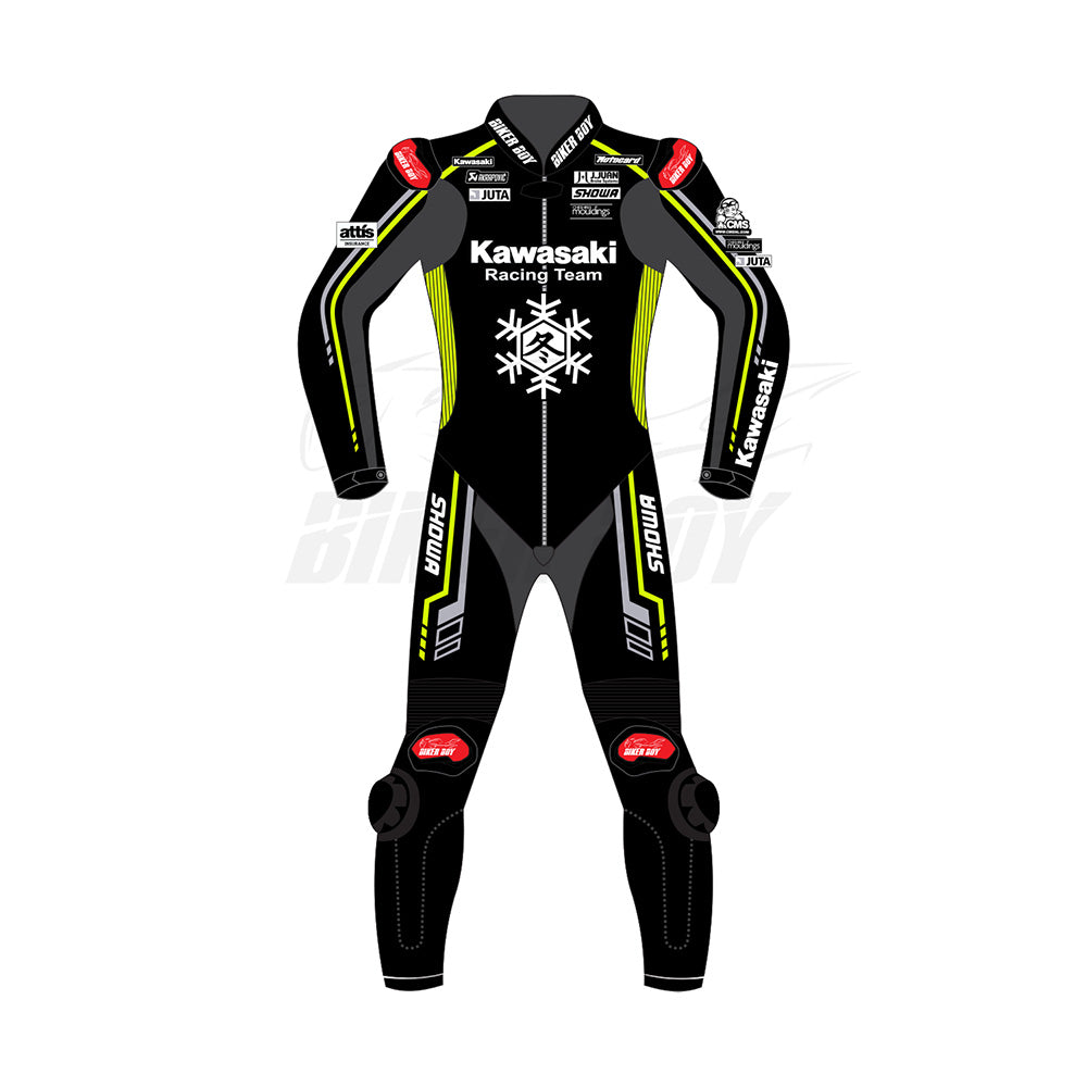 Alex Lowes 2023 Kawasaki Racing Team Leathers – Premium Leather with CE Armor for Maximum Protection and Flexibility