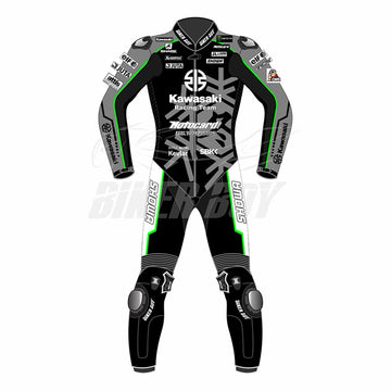 Alex Lowes 2023 SBK Kawasaki Leather Racing Suit – Official 2023 Superbike Championship gear, designed for maximum performance and protection, tailored for Alex Lowes' Kawasaki team racing