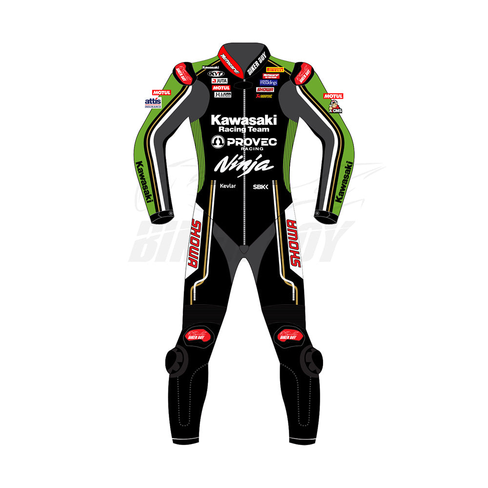 High-Performance Alex Lowes Kawasaki SBK Racing Suit 2024 – Durable Leather, CE Armor, and Elastic Stretch Panels for Pro Riders