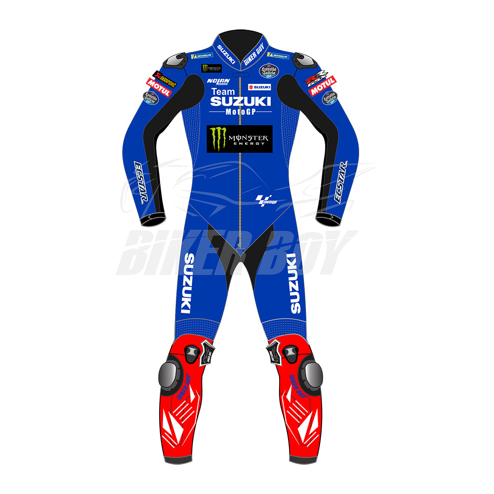 Alex Rins 2022 MotoGP Suzuki Racing Suit - Professional Gear, Monster Energy, CE Certified Protection