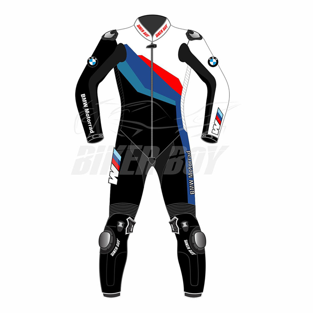 BMW MotoGP Racing Suit 2023 – Full leather racing suit designed for top MotoGP riders, offering unmatched durability, comfort, and protection for high-speed racing in the 2023 season.