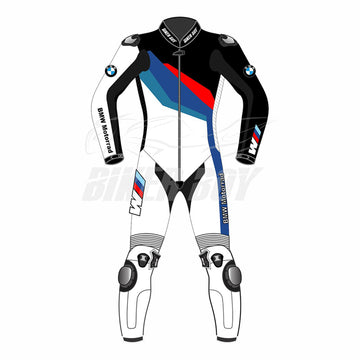BMW Motorrad Dyno S1 Leather Racing Suit 2023 – High-performance leather suit designed for MotoGP riders, offering superior protection and agility during intense racing conditions in the 2023 season.