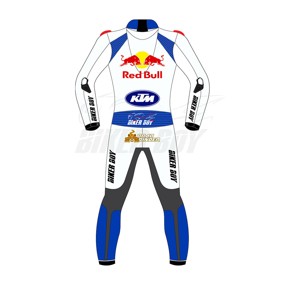 Authentic Brad Binder British GP 2024 Red Bull KTM MotoGP suit - high-quality leather, impact protection, and performance fit for track racing