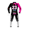 MotoGP 2024 winter test race inspired leather riding suit with CE armor and aerodynamic fit