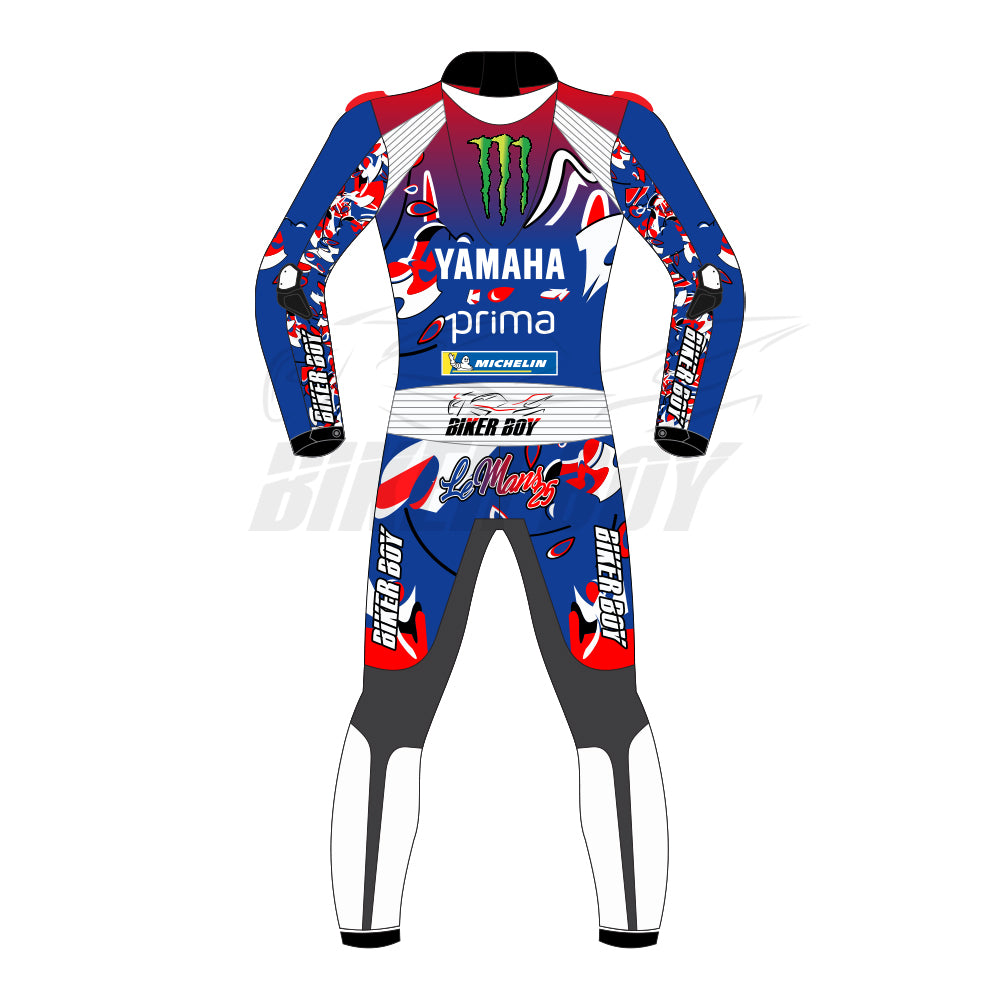 Fabio Quartararo Le Mans 2025 MotoGP Racing Suit Yamaha Motorcycle Leather Suit French Grand Prix Edition