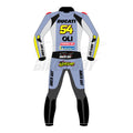 Gresini Ducati MotoGP 2025 race inspired leather riding suit with CE armor and track focused design
