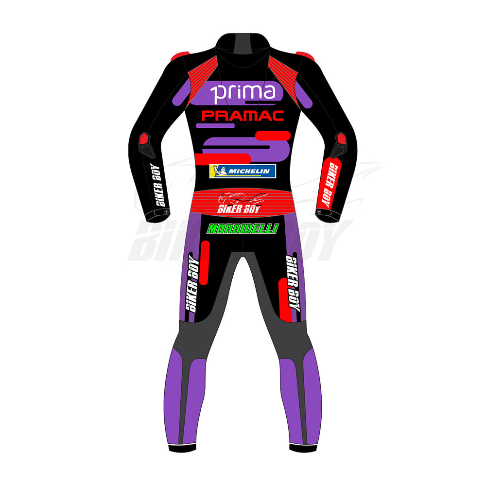 Franco Morbidelli 2024 Ducati Pramac Racing Suit – Premium Leather, CE Armor, and Stretch Panels for Maximum Protection and Flexibility