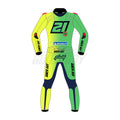 Franky Winter Test 2024 MotoGP Leather Racing Suit Premium Motorcycle Riding Leathers with CE Protection Genuine Cowhide for Track Days and Street Riding