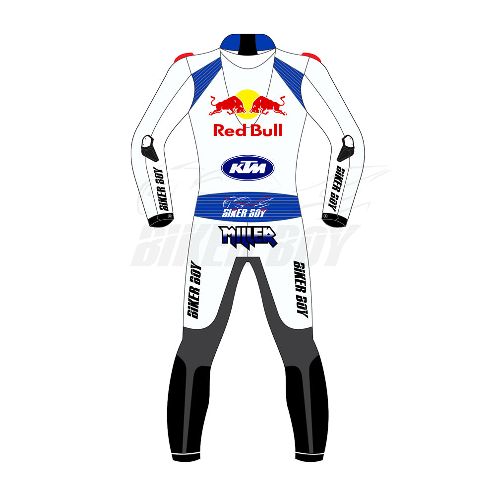 Authentic Jack Miller MotoGP Racing Gear | KTM Leather Suit with Red Bull Branding – British GP 2024 Edition