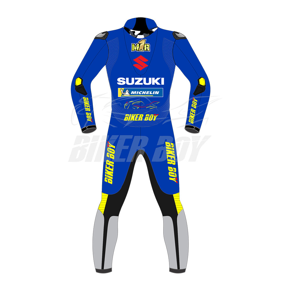 Joan Mir 2022 MotoGP Honda Racing Suit with Castrol branding, CE-approved protection, and premium leather for professional racing gear