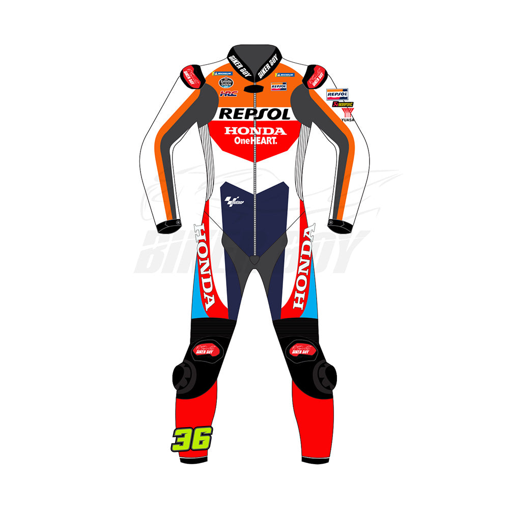 Joan Mir 2024 Repsol Honda MotoGP Racing Suit – Premium Leather, CE Armor, and Stretch Panels for Maximum Protection and Comfort