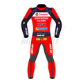 Race inspired Honda HRC MotoGP 2025 leather riding suit with CE armor and racing fit