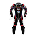 Jorge Martin 2025 Aprilia MotoGP track racing leather suit front view with aerodynamic race fit