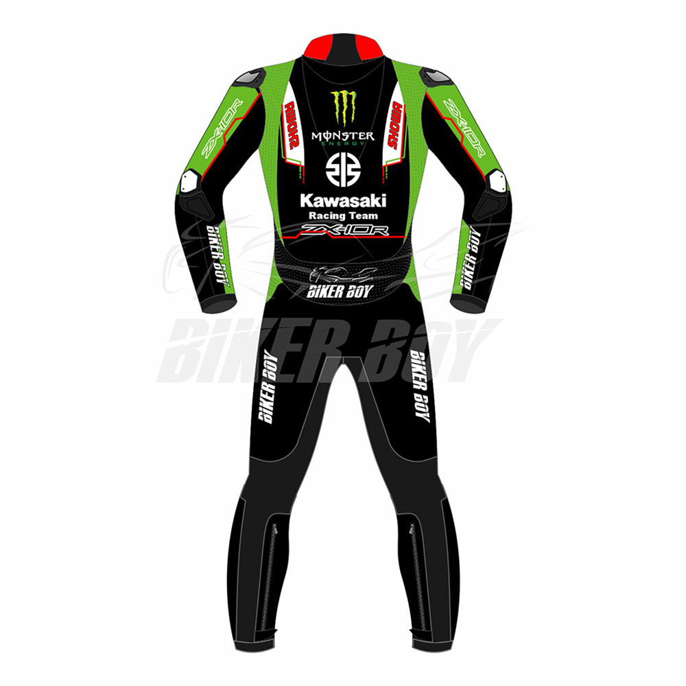 Kawasaki Racing Team 2023 Monster Energy SBK Race Suit – Full leather gear designed for peak performance and safety, crafted for top-tier riders in the 2023 Superbike World Championship.