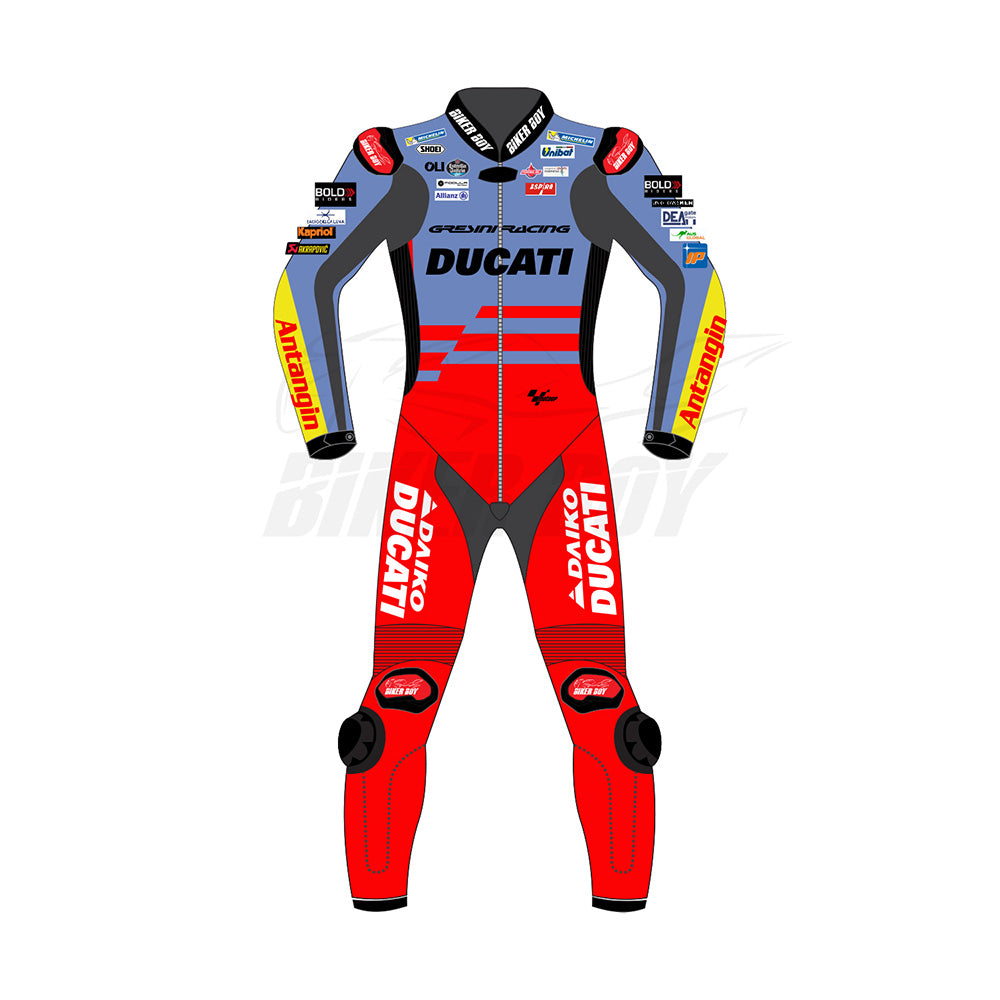 Marc Marquez 2024 Ducati MotoGP Suit | Premium Racing Gear with CE Armor and Ventilation