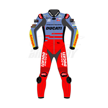 Marc Marquez 2024 Ducati MotoGP Suit | Premium Racing Gear with CE Armor and Ventilation