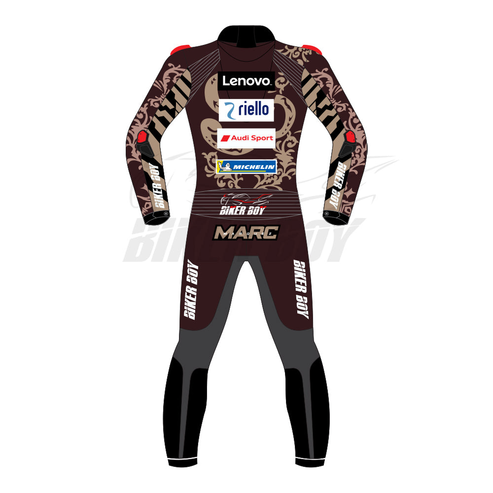 Marc Marquez 2025 ItalianGP MotoGP Leather Racing Suit Ducati Lenovo Team Replica Riding Gear