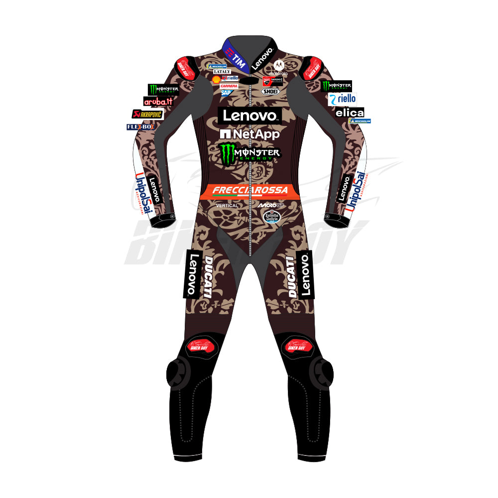 Marc Marquez Lenovo Ducati Racing Suit 2025 Italian GP MotoGP Leather Suit with Factory Team Livery