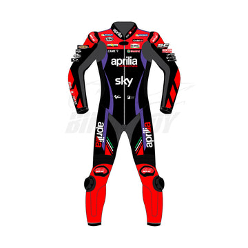 High-Performance Maverick Viñales 2024 Aprilia Racing Suit – Durable Leather, CE Armor, and Aerodynamic Fit for Maximum Safety and Comfort
