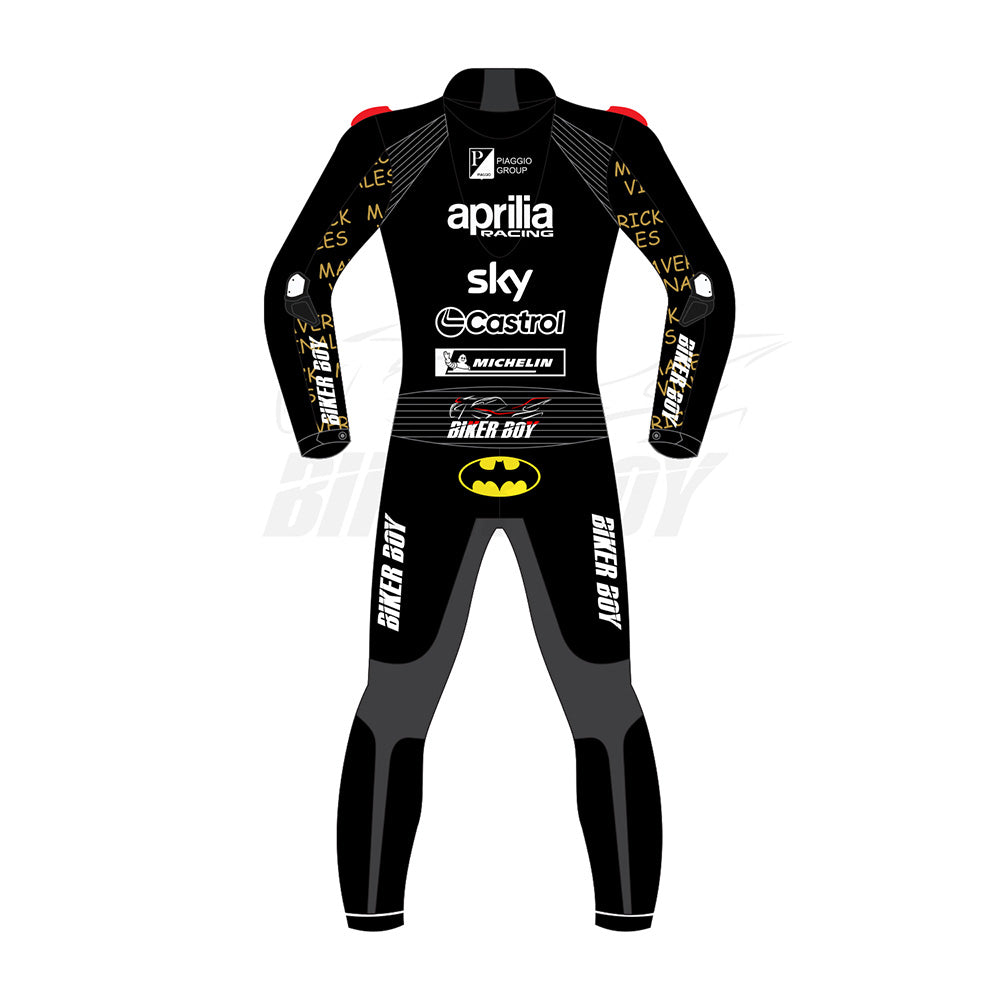 Authentic Maverick Vinales 2024 MotoGP Racing Suit – Aprilia Design with CE Armor for Maximum Protection