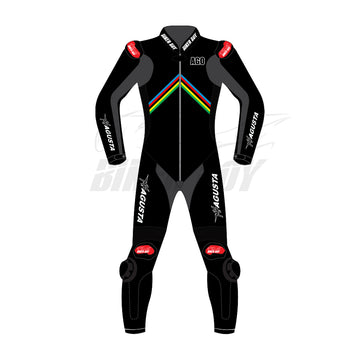 MV Agusta 2025 MotoGP Leather Race Suit Premium Motorcycle Racing Suit with Italian Factory-Inspired Design